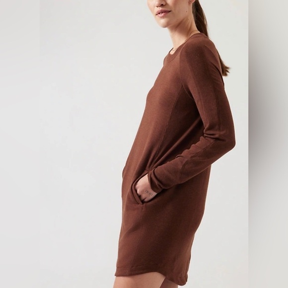 Athleta Balance Mini Dress in Mahogany Sz. XS - Picture 3 of 9